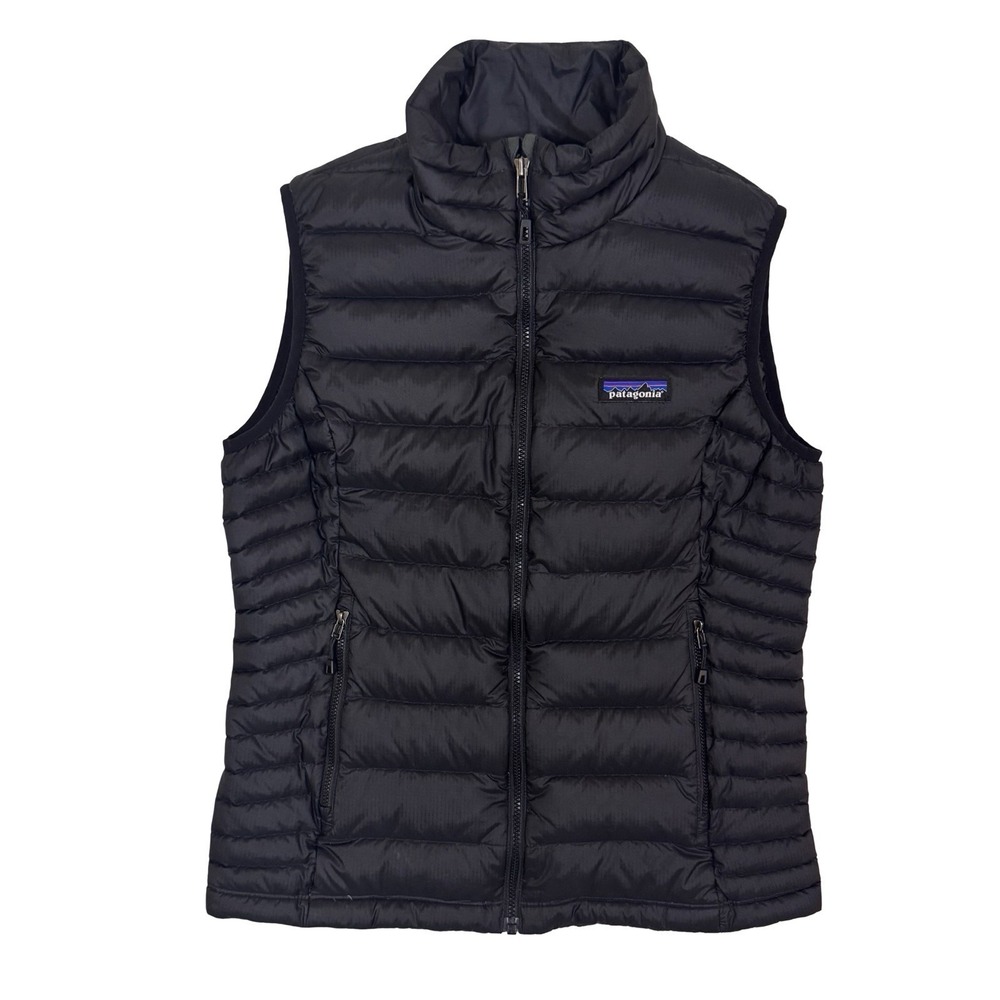 Patagonia Down Puffer Vest Black Full Zip Insulated Women's S